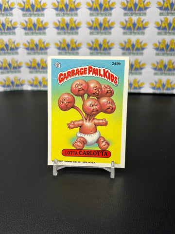 Vintage TOPPS 1986 Garbage Pail Kids Lotta Carlotta Sticker Trading Card
