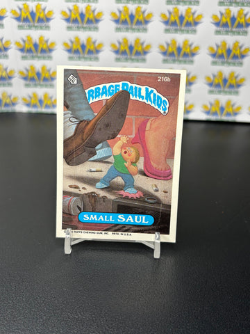 Vintage TOPPS 1986 Garbage Pail Kids Small Saul Sticker Trading Card