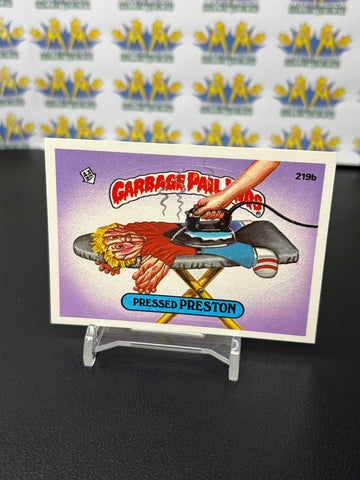 Vintage TOPPS 1986 Garbage Pail Kids Pressed Preston Sticker Trading Card