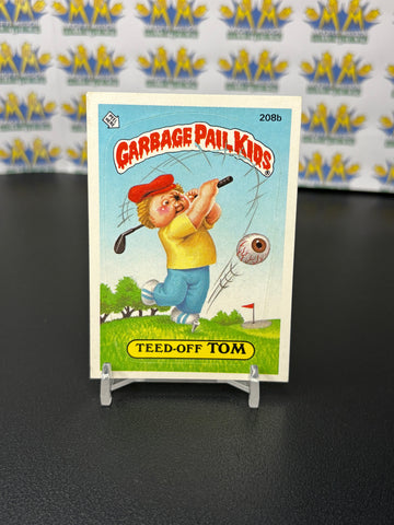 Vintage TOPPS 1986 Garbage Pail Kids Teed-off Tom Sticker Trading Card