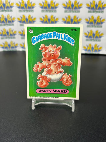 Vintage TOPPS 1986 Garbage Pail Kids Warty Ward Sticker Trading Card