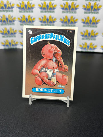 Vintage TOPPS 1986 Garbage Pail Kids Bridget Digit Sticker Trading Card