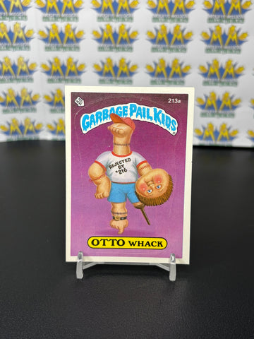 Vintage TOPPS 1986 Garbage Pail Kids Otto Whack Sticker Trading Card