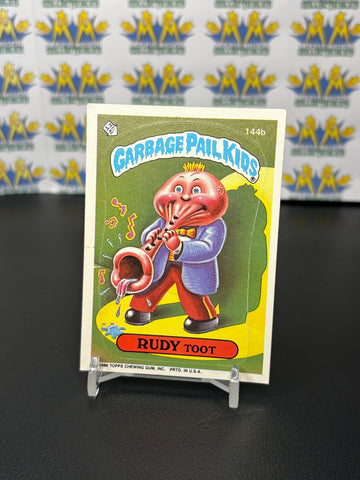 Vintage TOPPS 1986 Garbage Pail Kids Rudy Toot Sticker Trading Card