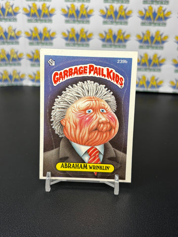 Vintage TOPPS 1986 Garbage Pail Kids Abraham Wrinklin’ Sticker Trading Card