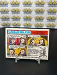 Vintage TOPPS 1986 Garbage Pail Kids Jan Hand Sticker Trading Card