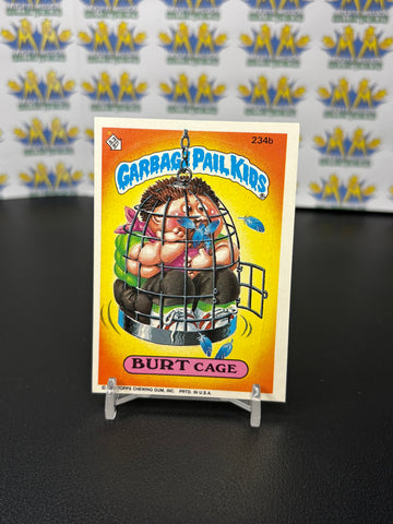 Vintage TOPPS 1986 Garbage Pail Kids Burt Cage Sticker Trading Card