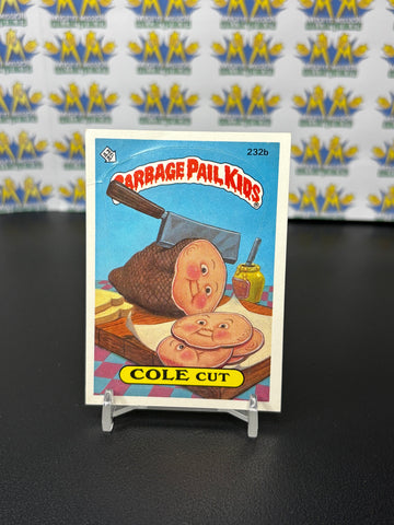 Vintage TOPPS 1986 Garbage Pail Kids Cole Cut Sticker Trading Card