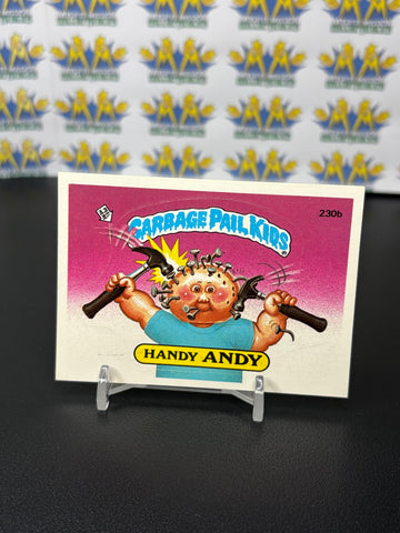 Vintage TOPPS 1986 Garbage Pail Kids Handy Andy Sticker Trading Card