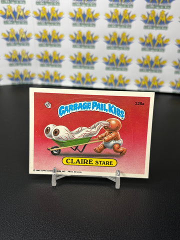 Vintage TOPPS 1986 Garbage Pail Kids Claire Stare Sticker Trading Card