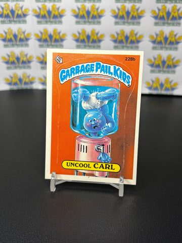 Vintage TOPPS 1986 Garbage Pail Kids Uncool Carl Sticker Trading Card