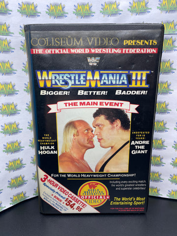 WWE WWF Wrestlemania 3 PPV Coliseum Video VHS Tape SEALED