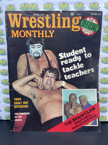 Vintage Wrestling Monthly Magazine June 1977