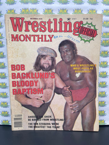 Vintage Wrestling Monthly Magazine October 1978