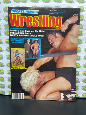 Vintage Sports Review Wrestling Magazine March 1983