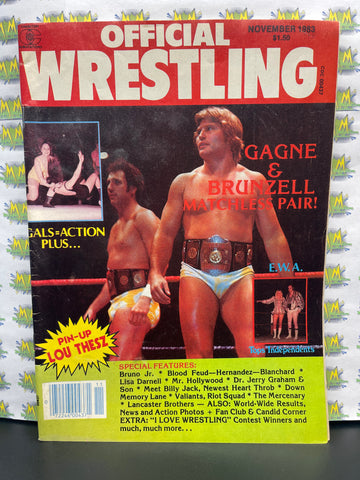 Vintage Charlton Publications Official Wrestling November 1983