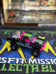 1987 Hot Wheels 4x4 Nissan #10 Black and Pink Racing Truck