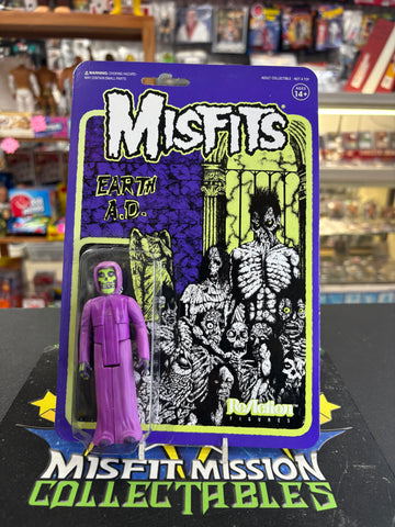 2018 Super 7 ReAction Misfits Purple and Green Earth A.D. Fiend Action Figure (New)