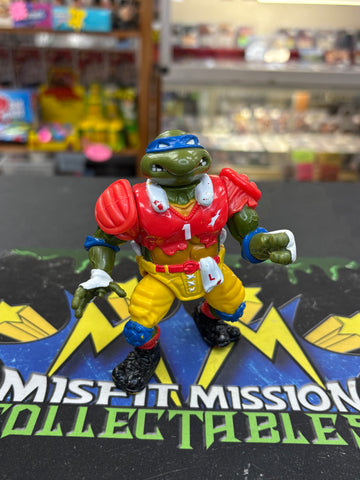 Vintage 1991 TMNT Teenage Mutant Ninja Turtles Sewer Sports All Stars TD Tossin’ Leo Figure