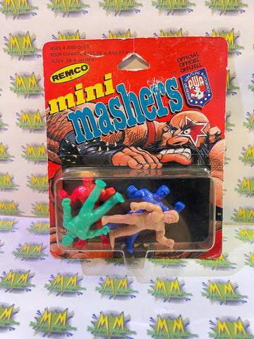 Vintage 1986 Remco AWA Mini Mashers The Road Warriors and The Midnight Rockers (New)
