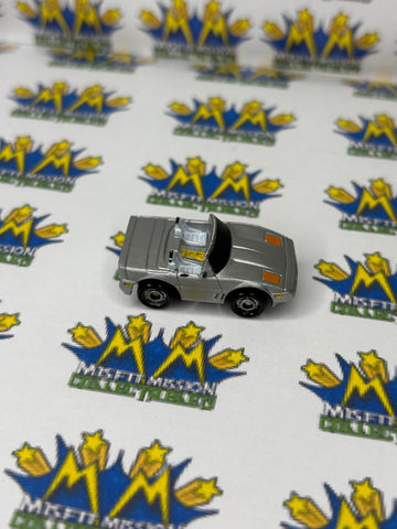 1988 Galoob Micro Machines Chevrolet Corvette Convertible Silver Car