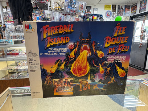 RARE Vintage 1986 Milton Bradley Fireball Island Board Game (100% Complete)