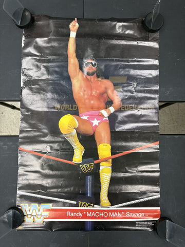 Rare Vintage 1989 WWF/WWE Macho Man Randy Savage Poster 23x35