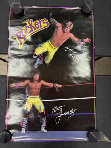 Rare Vintage 1989 WWF/WWE The Rockers Marty Jannetty and Shawn Michaels 23x35