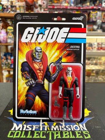 Super 7 ReAction GI Joe Destro Weapons Supplier Figure (New)