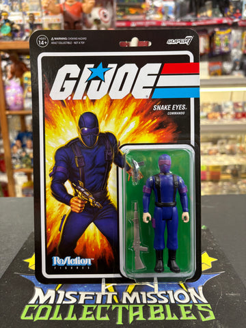 Super 7 ReAction GI Joe Snake Eyes Commando Figure (New)