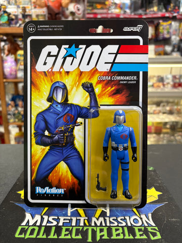 Super 7 ReAction GI Joe Cobra Commander Enemy Leader Figure (New)