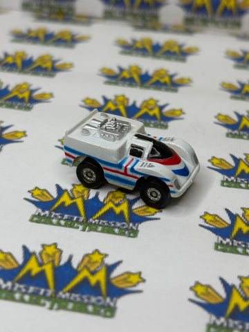 Vintage Galoob Micro Machines Red and Blue Striped Race Car
