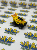 1987 Galoob Micro Machines Road Champs 4x4 Yellow Buggy Truck