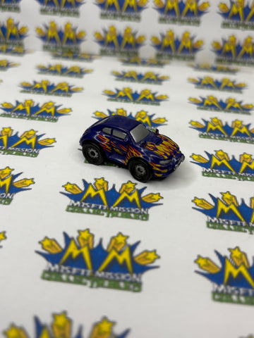 2002 Hasbro Micro Machines Flame Racers Blue Car