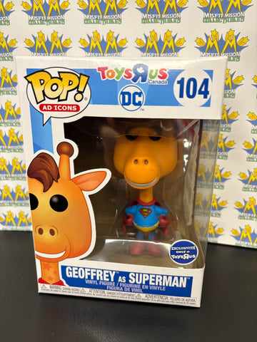 Funko Pop Ad Icons Toys R Us Exclusive 104 Superman Geoffrey Vinyl Figure (New)