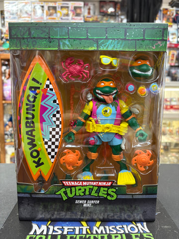 Super 7 TMNT Teenage Mutant Ninja Turtles Sewer Surfin Mike Figure (New)
