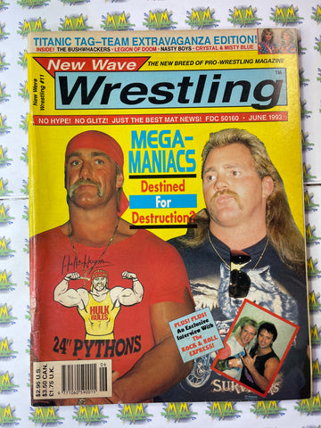 New Wave Wrestling Magazine June 1993 Hull Hogan Brutus The Barber Beefcake