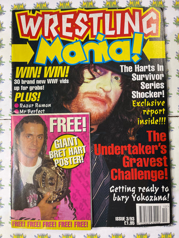 1993 Wrestling Mania Magazine Issue 3 Undertaker