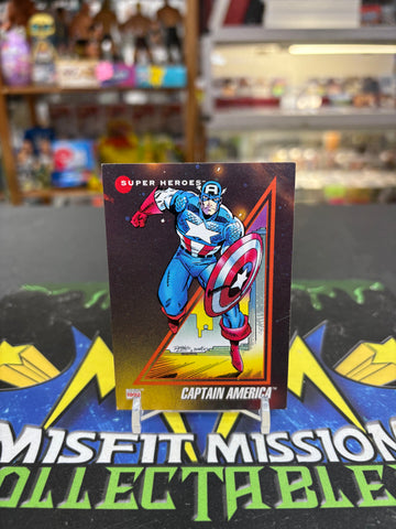 Impel Marvel Comics 1992 Marvel Universe Super Heroes Captain America #37 Trading Card