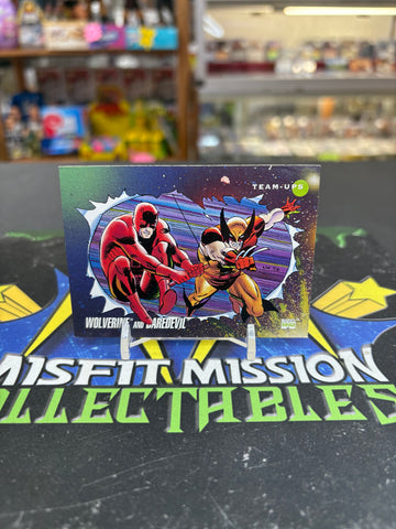Impel Marvel Comics 1992 Marvel Universe Team Ups Wolverine and Daredevil #84 Trading Card