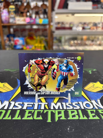 Impel Marvel Comics 1992 Marvel Universe Team Ups Wolverine and Captain America #75 Trading Card