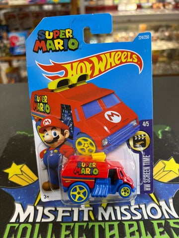 2015 Hot Wheels HW Screen Time Cool One Super Mario Van (New)