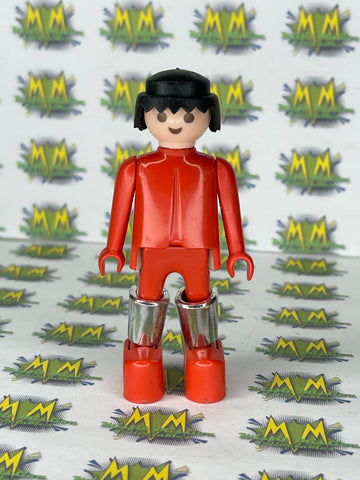 Vintage 1974 Playmobil Adult Male Red Astronaut Figure