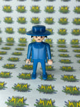 Vintage 1974 Playmobil Adult Male Blue Suit Figure