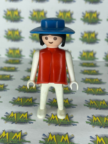 Vintage 1974 Playmobil Adult Female Red and White Figure