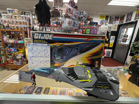Vintage Hasbro 1984 GI Joe Phantom x-19 Stealth Fighter & Ghostrider Figure (Complete)