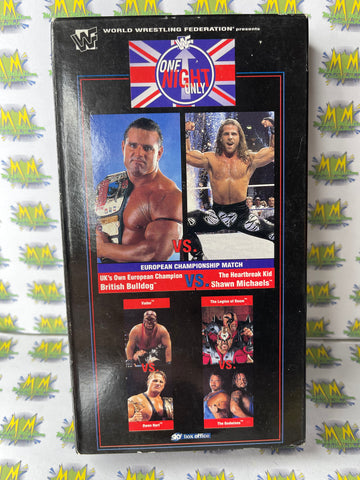 WWE WWF One Night Only VHS Autographed By Savio Vega