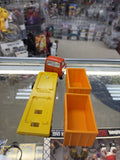 Vintage 1970s Tonka Two Piece Orange and Yellow Garbage Bin Hauler Truck