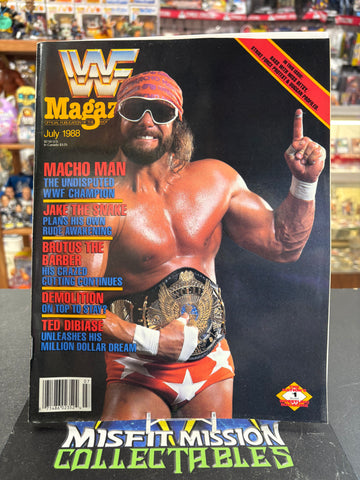 WWF Magazine July 1988 Macho Man Randy Savage Cover