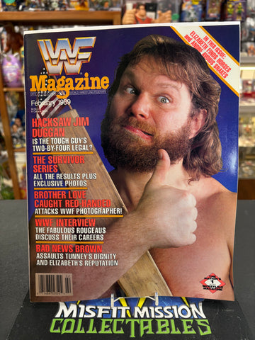 WWF Magazine February 1989 Hacksaw Jim Duggan Cover